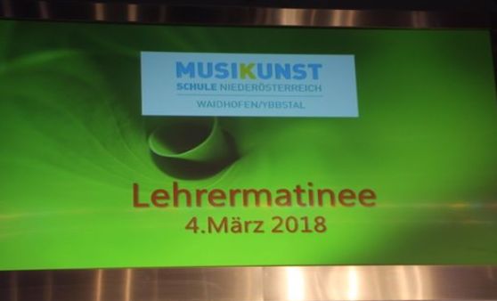 Lehrermatinee im Kristallsaal