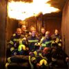 Üben im Brandcontainer in Treffling