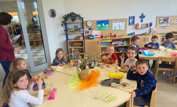 Schöne Osterfeier im Kindergarten Kirchdorf