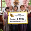 Steyrer Goldhaubenfrauen unterstützen die Organisation Frühe Hilfen mit einer Spende