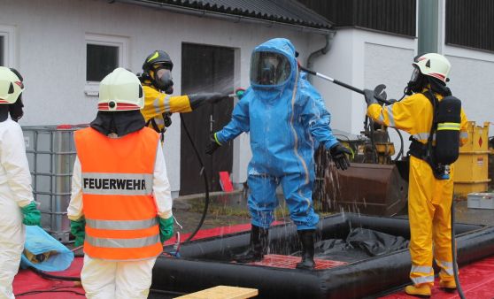 Großübung mit Gefahrenstoffen in Braunau
