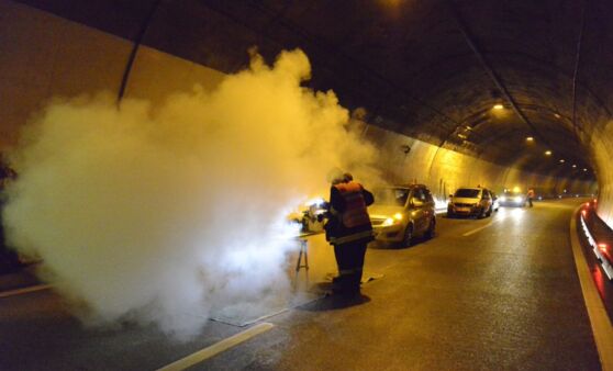 Feuerwehrübung A9 Kremsursprungtunnel
