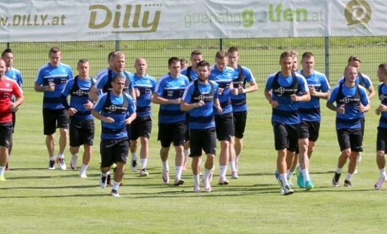 Fußball-Nationalteam der Slowakei trainiert für EM in Windischgarsten