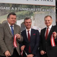 Gesamtverkehrsfreigabe der Tunnelkette Klaus auf der A9 Pyhrn Autobahn