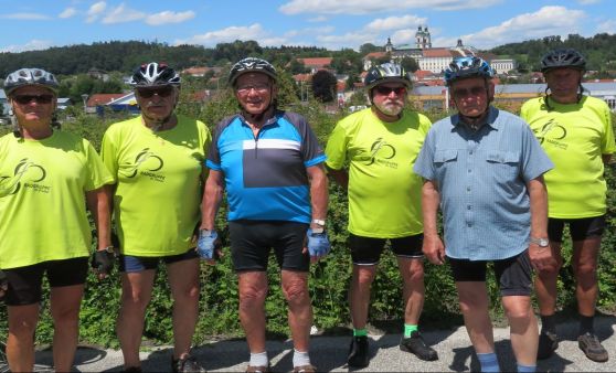 mit dem Fahrrad immer unterwegs