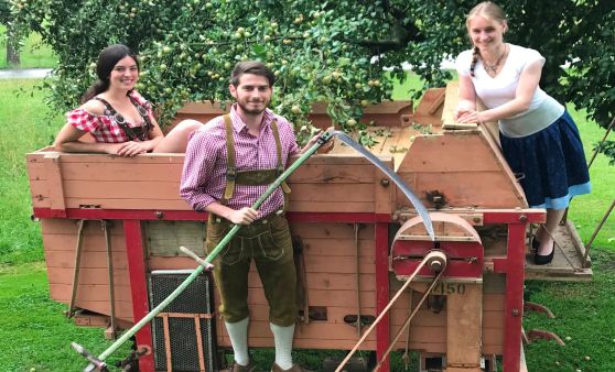 Einblick in historische Erntearbeit beim Drescherfest