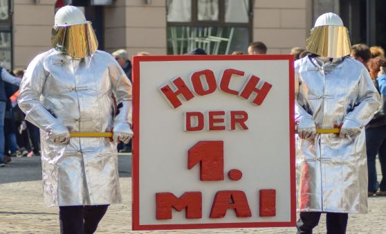 Maiaufmarsch in Linz