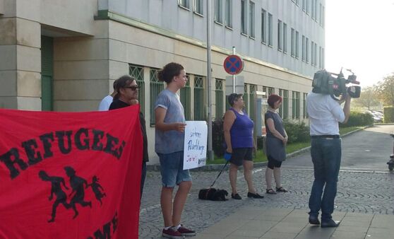 Mahnwache vor der Landespolizeidirektion Eisenstadt