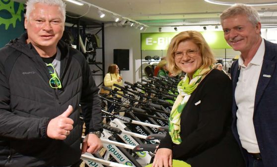 Toni Polster eröffnet "spusu" E-Bike Shop in Vb