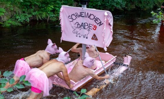 Sautrogrennen der JVP Schönau und St. Leonhard bei der Haidmühle