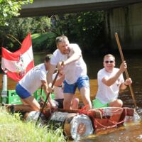Sautrog-Regatta auf der Waldaist