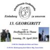 Georgiritt der Pferdefreunde Großkainraths mit Pferdesegnung