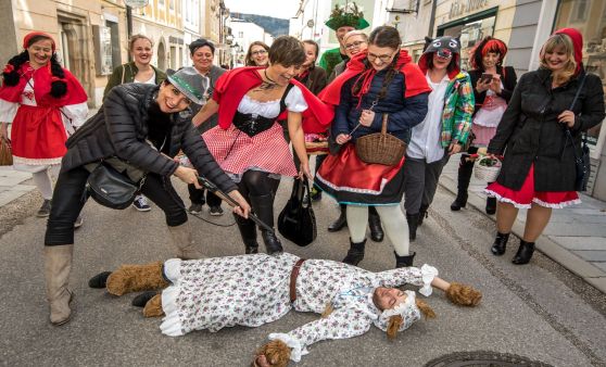 Faschingsdienstag in der Eisengasse in Freistadt