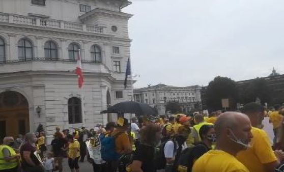 Demo Pro-Erdkabel von Fairkabeln mit über 1.000 Menschen in Wien