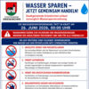 GRIESKIRCHEN. Stadtgemeinde erlässt vorsorglich Wassersparverordnung - Inkrafttreten mit 26. Juni 2026