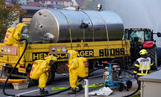 Gefahrenstoff-Großübung der Rettungskräfte in Bad Zell