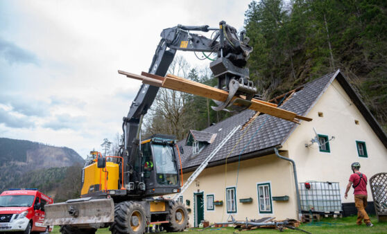 Sturmfront zog über den Bezirk Kirchdorf