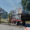 Ladewagen- und Feldbrand in Haag