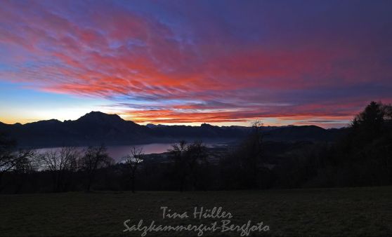 Morgenrot über dem Traunsee