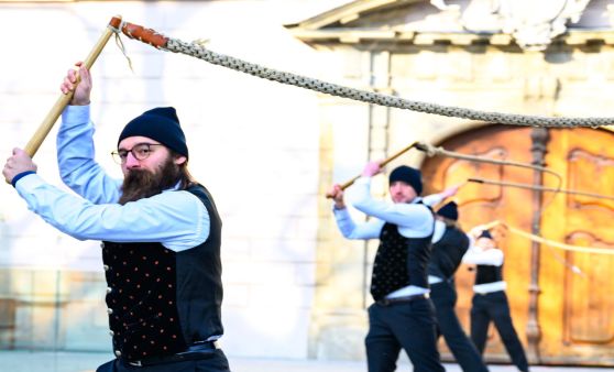 100. Neujahrsschnalzen vor dem Linzer Landhaus