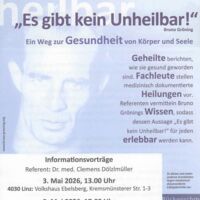 Informationsvortrag „Ein neuer Weg zur Gesundheit von Körper und Seele!“