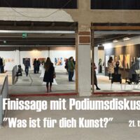 Ausstellung Aufgeign mit Pinsel, Technik und Farbe