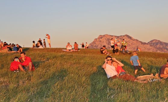 Impressionen von der partiellen Sonnenfinsternis vom Gmundnerberg