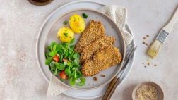 Hühner Sesam Schnitzel